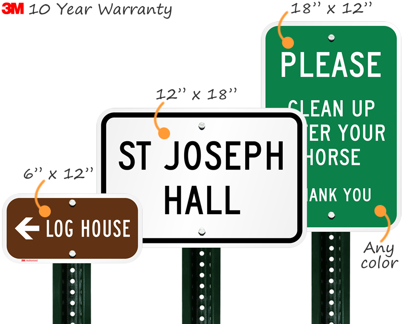 Custom Aluminum Metal Signs | SmartSign Ships Free