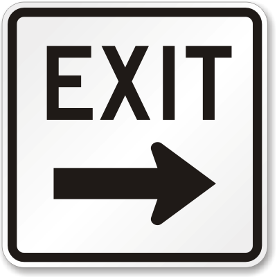 road sign exit