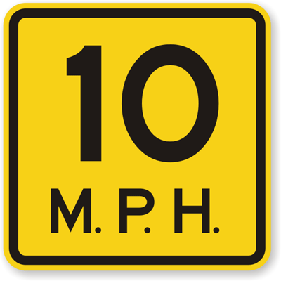 Parking Lot Speed Limit Signs | MPH Signs for Parking Lots