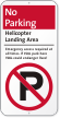 Helicopter Signs Heliport Helicopter Landing Area No Parking