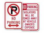 No Parking In Front Of Door Floor Stencil Signs, SKU: ST-0486