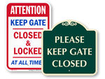Gate Sign - Keep This Gate Locked At All Times - The Signmaker