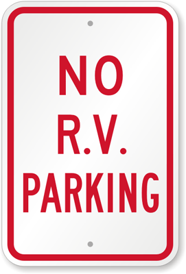 SUV Parking Signs - Campers & Recreational Vehicle Parking Signs