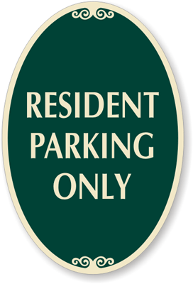 Resident Parking Signs - Building Parking Signs, Parking Signs