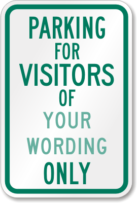 Visitor Parking Signs - Custom Templates