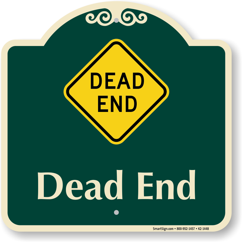 Alert drivers about the dead end ahead on the road with this signature  sign. - MPS2 dead end signature sign K2-1448