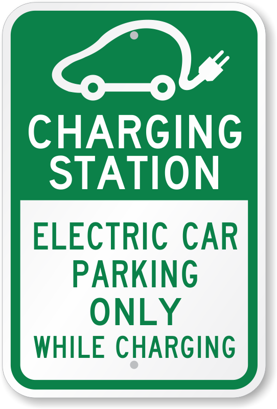 Charging Station Electric Car Parking Sign