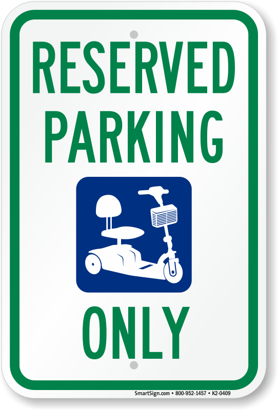 Scooter Parking Signs