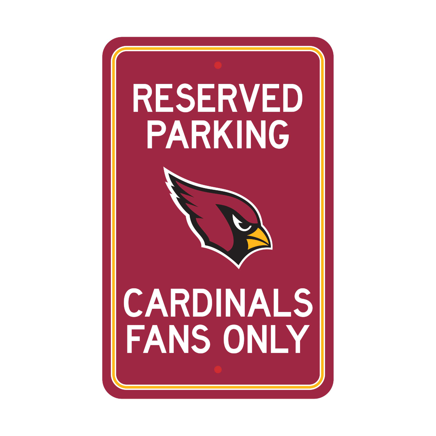 NFL Arizona Cardinals Cardinal Head Primary Logo Parking Sign, SKU: K2-6589