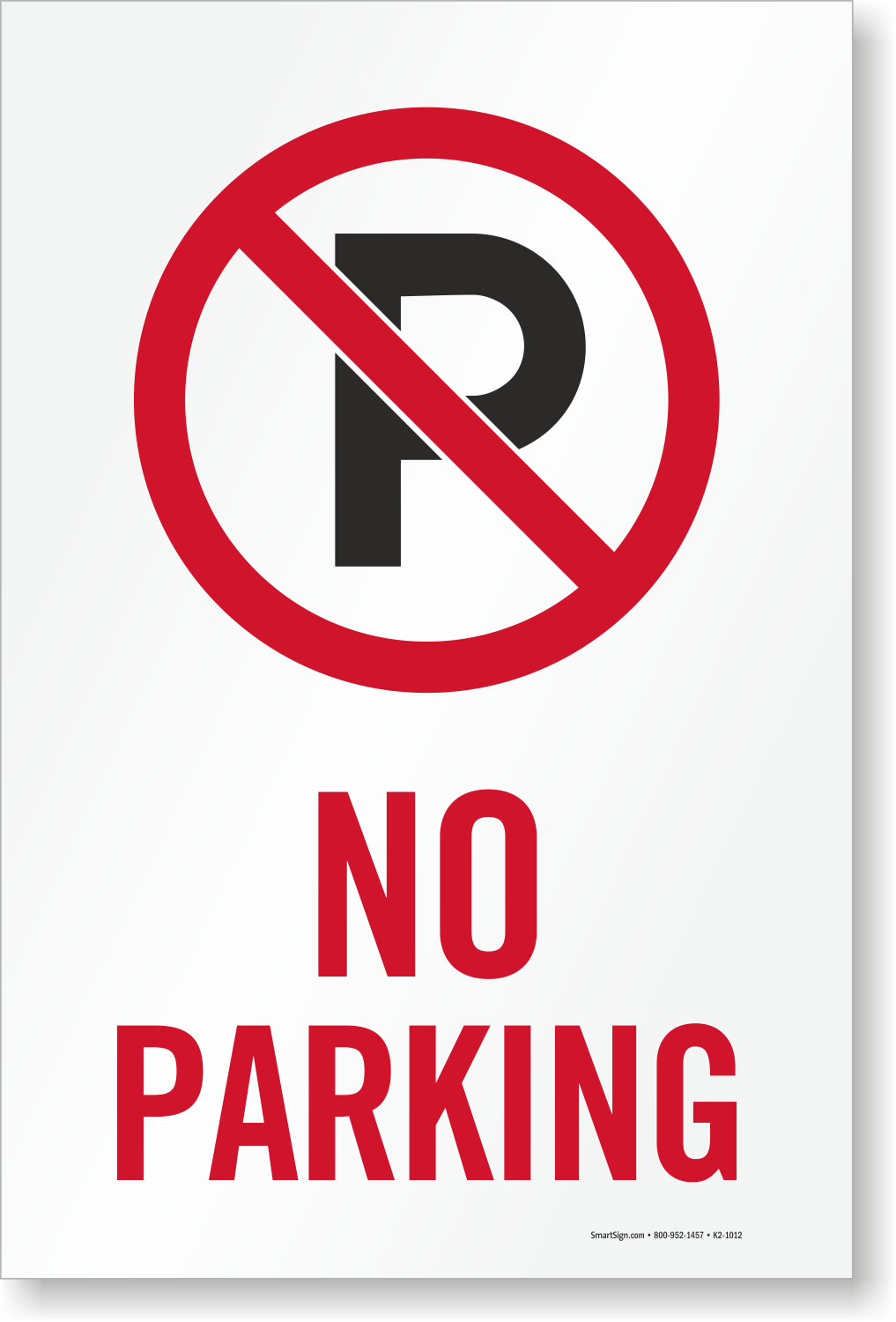 No Parking Sidewalk Sign Insert, SKU - K2-1012