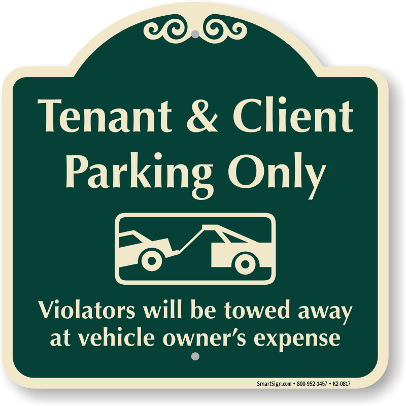 Client Parking Only Signature Sign