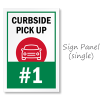 Curbside Pickup Here Add Your Logo BigBoss A-Frame Portable Sidewalk Sign
