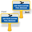 Add Your Custom Pool Message ConeBoss Swimming Pool Sign