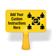 Add Your Custom Social Distancing Instructions ConeBoss Sign