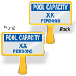 Pool Capacity Persons Custom ConeBoss Swimming Pool Sign